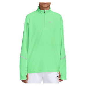 Boys' Dri-FIT Miler Half Zip Top,Apparel,Nike,336 Illusion Green/Reflective Silver,XS,Tennis Express,IF2426-336
