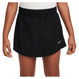 Girls' One Dri-FIT High-Waisted Skort Black and White-Apparel-Nike-IF3956-010-Tennis Express