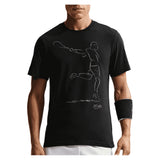 Men's Paris Court Dri-FIT Standard Tennis Tee,Apparel,Nike,010 Black,XS,Tennis Express,IH2104-010