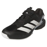 Men's Adizero Ubersonic 5 Tennis Shoes Core Black and Silver Metallic-Footwear-Adidas-IH2556-y-Tennis Express