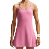 Women's Court Dri-FIT Advantage Strap Tennis Dress Peony and White,Apparel,Nike,Peony/White,XS,Tennis Express,IH3739-641_03578884-9570-485a-9f37-fc61ac188689