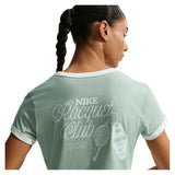 Women's Heritage Racquet Club Tennis T-Shirt Steam and Barely Green-Apparel-Nike-IH5059-006_1-Tennis Express