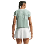 Women's Heritage Racquet Club Tennis T-Shirt Steam and Barely Green-Apparel-Nike-IH5059-006_2-Tennis Express