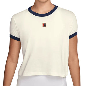 Women's Heritage Racquet Club Tennis T-Shirt Sail and Midnight Navy-Apparel-Nike-IH5059-133_1-705586Tennis Express