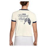 Women's Heritage Racquet Club Tennis T-Shirt Sail and Midnight Navy-Apparel-Nike-IH5059-133_2-Tennis Express