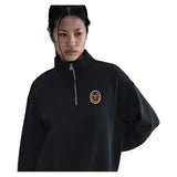 Women's Phoenix Fleece Oversized Long Sleeve Quarter Zip Tennis Top-Apparel-Nike-IH7804-010_1-Tennis Express