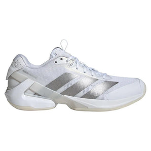 Women's Adizero Ubersonic 5 Tennis Shoes White and Silver Metallic-Footwear-Adidas-IH8103-S25-1-Tennis Express