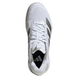 Women's Adizero Ubersonic 5 Tennis Shoes White and Silver Metallic-Footwear-Adidas-IH8103-S25-3-Tennis Express