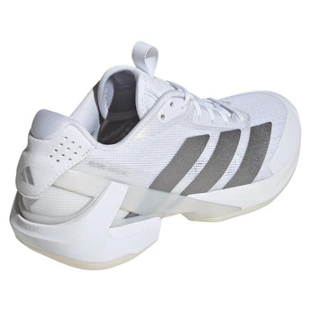 Women's Adizero Ubersonic 5 Tennis Shoes White and Silver Metallic-Footwear-Adidas-IH8103-S25-4-Tennis Express