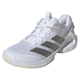 Women's Adizero Ubersonic 5 Tennis Shoes White and Silver Metallic-Footwear-Adidas-IH8103-S25-Y-Tennis Express