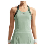 Women's Paris Court Slam Tennis Tank,Apparel,Nike,007 Steam/Black Spruce,XS,Tennis Express,II2602-007