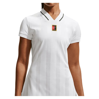 Women's London Court Dri-FIT Slam Tennis Dress White,Apparel,Nike,,,Tennis Express,II3462-100-1