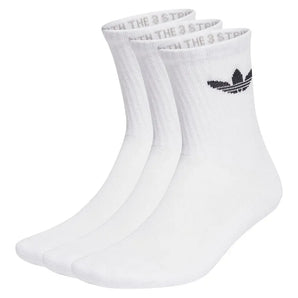 Trefoil Cushion Crew Socks 3 Pairs White-Socks-Adidas-IJ5616_1-Tennis Express
