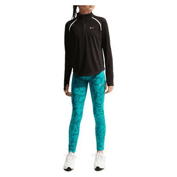 Girls' Dri-FIT Tempo Long-Sleeve Half-Zip Training Top Black and White, Nike, Tennis Express, IM3661-010BH26-3
