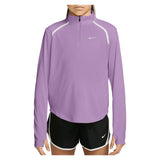 Girls' Dri-FIT Tempo Long-Sleeve Half-Zip Training Top Violet Star and White, Nike, Violet Star/White, Tennis Express, IM3661-589H26-VIOLET-STAR-WHITE-1