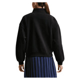 Girls' Sportswear Studio Fleece Oversized 1/4-Zip Top Black and White,Apparel,Nike,,,Tennis Express,IM4948-010-1