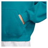 Girls' Sportswear Studio Fleece Oversized 1/4-Zip Top Black and White,Apparel,Nike,,,Tennis Express,IM4948-300-1