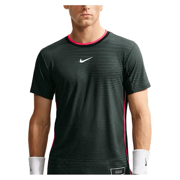 Men's New York Court Aero-FIT Slam Tennis Top,Apparel,Nike,317 Black Spruce/White,XS,Tennis Express,IM5783-F26-317-3