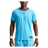 Men's New York Court Aero-FIT Slam Tennis Top,Apparel,Nike,416 Baltic Blue/Black,XS,Tennis Express,IM5783-F26-416-3