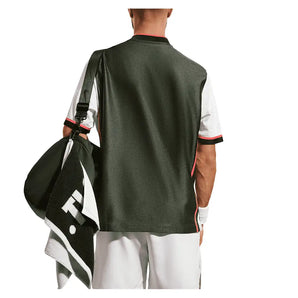 Men's New York Court Dri-FIT Slam Wild Short Sleeve Tennis Top Black Spruce and White,Apparel,Nike,,,Tennis Express,IM5785-317F26-4