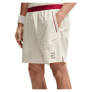 Men's Court Dri-FIT Advantage 6 Inch Print Tennis Short Light Bone and Tough Red,Apparel,Nike,Light Bone/Tough Red,XS,Tennis Express,IM6082-072