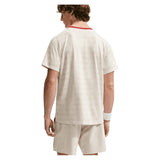Men's Court Dri-FIT Advantage Print Tennis Top Light Bone and Tough Red,Apparel,Nike,,,Tennis Express,IM6084-072_1
