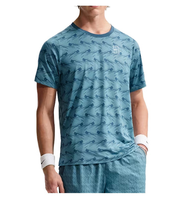 Men's Court Dri-FIT Advantage Print Tennis Top New Slate and White,Apparel,Nike,New Slate/White,XS,Tennis Express,IM6084-438BF26