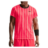 Men's Court Dri-FIT Victory Printed Tennis Top,Apparel,Nike,635 Bright Crimson,XS,Tennis Express,IM6086-635