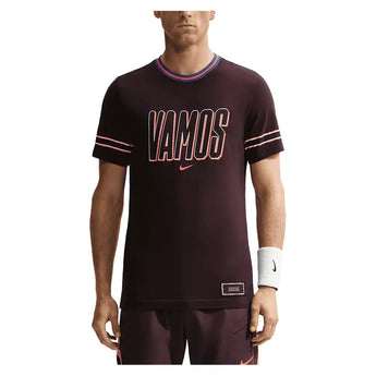 Men's Carlos New York Court Dri-FIT Cotton Tennis Tee,Apparel,Nike,647 Burgundy Ash,XS,Tennis Express,IM6121-F26-647-3
