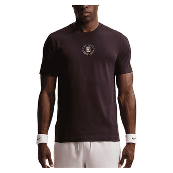 Men's Court Heritage Tennis Tee,Apparel,Nike,647 Burgundy Ash,XS,Tennis Express,IM6128-647