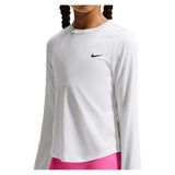 Girls' Dash Dri-FIT Long-Sleeve Training Top,Apparel,Nike,100 White/Black,XS,Tennis Express,IM6264-100-2