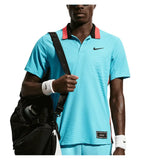 Men's New York Court Aero-FIT Slam Tennis Polo,Apparel,Nike,416 Baltic Blue/Black,XS,Tennis Express,IM6588-F26-416-3