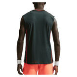 Men's New York Court Aero-FIT Slam Tennis Tank Black Spruce and White,Apparel,Nike,,,Tennis Express,IM6590-317F26-4_2c076ea2-317c-4dd5-95a1-7d0710201673