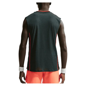 Men's New York Court Aero-FIT Slam Tennis Tank Black Spruce and White,Apparel,Nike,,,Tennis Express,IM6590-317F26-4_2c076ea2-317c-4dd5-95a1-7d0710201673