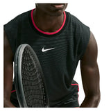 Men's New York Court Aero-FIT Slam Tennis Tank Black Spruce and White,Apparel,Nike,,,Tennis Express,IM6590-317F26-6
