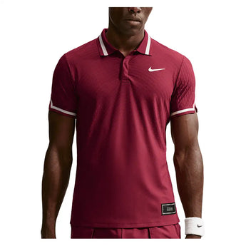 Men's New York Court Aero-FIT Slam U2 Tennis Polo,Apparel,Nike,677 Team Red/Pale Ivory,XS,Tennis Express,IM6607-F26-677-3