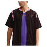 Men's New York Court Dri-FIT Slam Short Sleeve Button Up Tennis Shirt,Apparel,Nike,647 Burgundy Ash/Bright Crimson,XS,Tennis Express,IM6611-F26-647-3