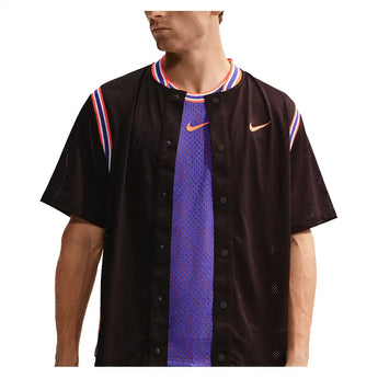 Men's New York Court Dri-FIT Slam Short Sleeve Button Up Tennis Shirt,Apparel,Nike,647 Burgundy Ash/Bright Crimson,XS,Tennis Express,IM6611-F26-647-3