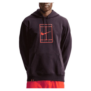 Men's New York Court Heritage Tennis Hoodie,Apparel,Nike,647 Burgundy Ash/Bright Crimson,XS,Tennis Express,IM6637-647