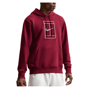 Men's New York Court Heritage Tennis Hoodie,Apparel,Nike,677 Team Red/Pale Ivory,XS,Tennis Express,IM6637-677