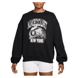 Women's New York Court Studio Fleece Oversized Graphics Tennis Sweatshirt,Apparel,Nike,010 Black/Off Noir,XS,Tennis Express,IM9412-010