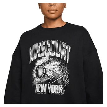 Women's New York Court Studio Fleece Oversized Graphics Tennis Sweatshirt,Apparel,Nike,,,Tennis Express,IM9412-010_3