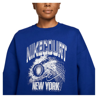 Women's New York Court Studio Fleece Oversized Graphics Tennis Sweatshirt,Apparel,Nike,,,Tennis Express,IM9412-417_2