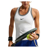 Women's New York Court Dri-FIT Slam Tennis Tank,Apparel,Nike,100 White/Black,XS,Tennis Express,IM9426-F26-100-3