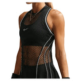Women's New York Court Slam Tennis Dress Black and Brilliant Orange,Apparel,Nike,,,Tennis Express,IM9429-010F26-6