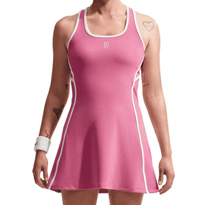 Women's Court Dri-FIT Advantage Novelty Tennis Dress Peony and White,Apparel,Nike,Peony/White,XS,Tennis Express,IO0475-641