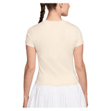 Women's Court Heritage Tennis Tee Chalk,Apparel,Nike,,,Tennis Express,IO4245-102-1