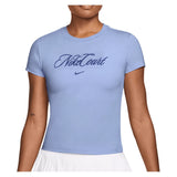 Women's Court Heritage Tennis Tee Aluminum,Apparel,Nike,Aluminum,XS,Tennis Express,IO4245-468F26