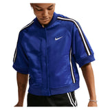Women's New York Court Slam Short Sleeve Tennis Jacket,Apparel,Nike,417 Old Royal/Black,XS,Tennis Express,IQ2680-F26-417-3