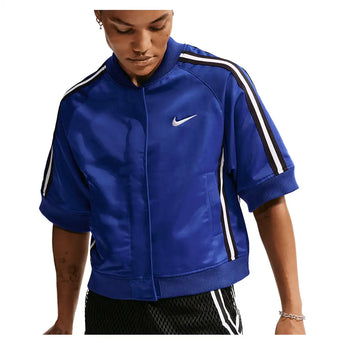 Women's New York Court Slam Short Sleeve Tennis Jacket,Apparel,Nike,417 Old Royal/Black,XS,Tennis Express,IQ2680-F26-417-3